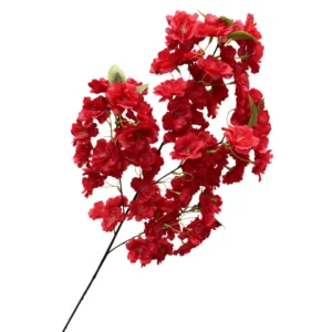 4-Branch Artificial Leafy Cherry Blossom Stem