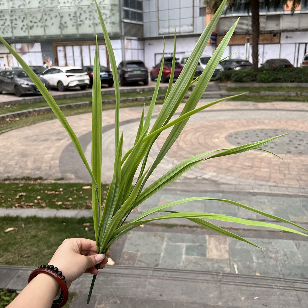 7-Branch Artificial Orchid Grass Bush - Image 3
