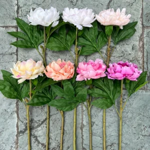 Single-Head Soft-Touch Artificial Ouyi Peony Stem