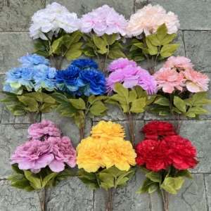 5-Head Artificial Luoyang Peony Bush