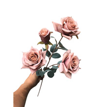 5-Head Artificial Autumn Rose Bouquet