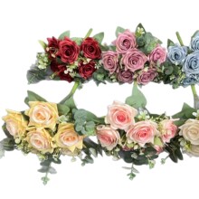 9-Branch Artificial English Rose Bouquet