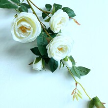 6-Head Artificial French Tea Rose Stem - Image 4