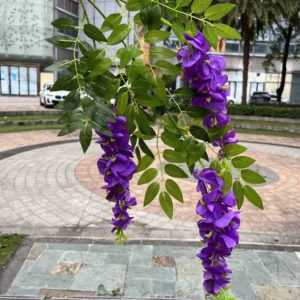 3-Branch Artificial English Wisteria Stem